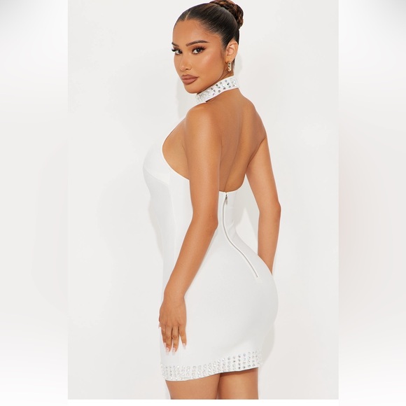 New w tag- White Halter Dress - Picture 2 of 2